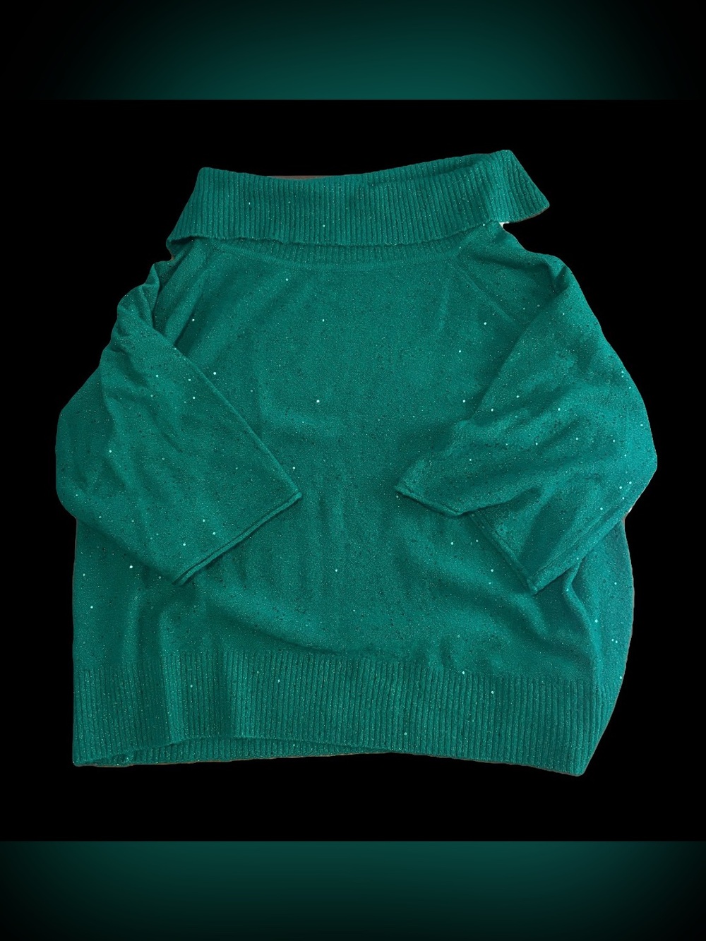 Cato Size: 26/28 Emerald Folded Neckline Women’s Sweater